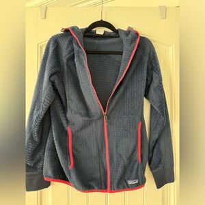 Navy blue and hot pink Patagonia full zip jacket